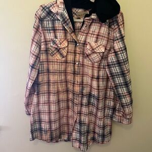 Plaid Button-Up Shirt